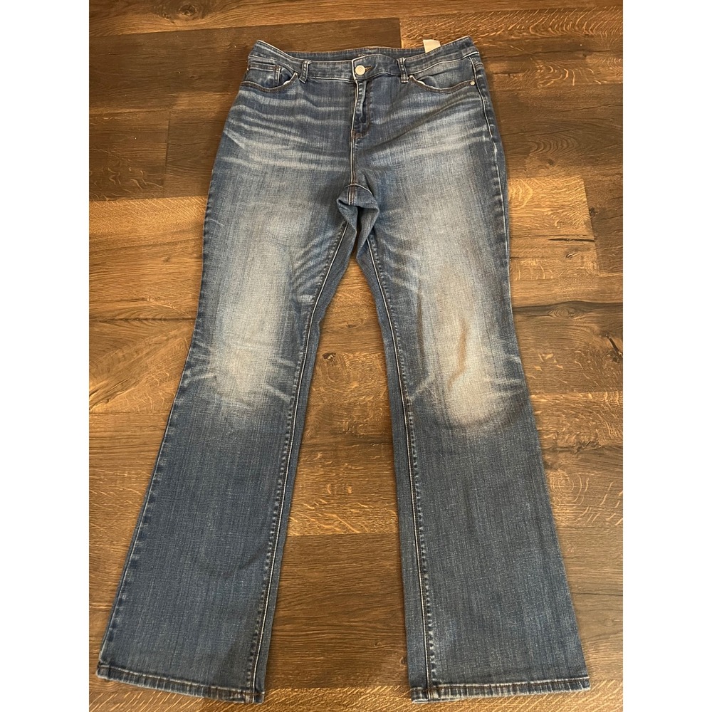 Chico's Bootcut Jeans Dark‎ Wash Denim Comfort Stretch Women's Size 1.5R sz 10